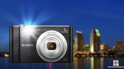 Máy Ảnh Sony CyberShot W800 (Đen)