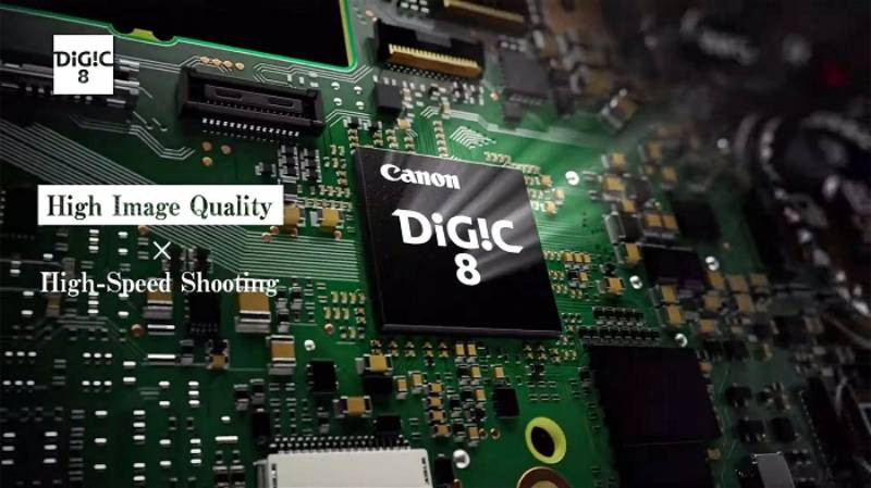 Cảm biến CMOS APSC 24.1MP cùng bộ xử lý hình ảnh DIGIC 8