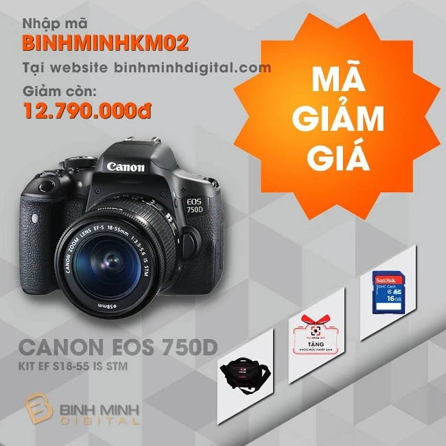 Mã Giảm Giá khi mua máy ảnh tại Binhminhdigital mới nhất tháng 8